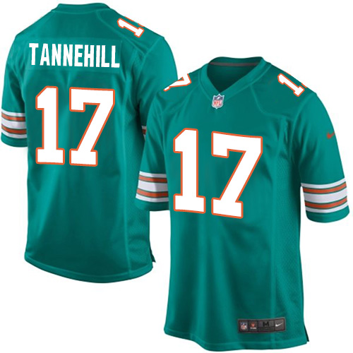 Men's Game Ryan Tannehill Nike Jersey Aqua Green Alternate - #17 NFL Miami Dolphins